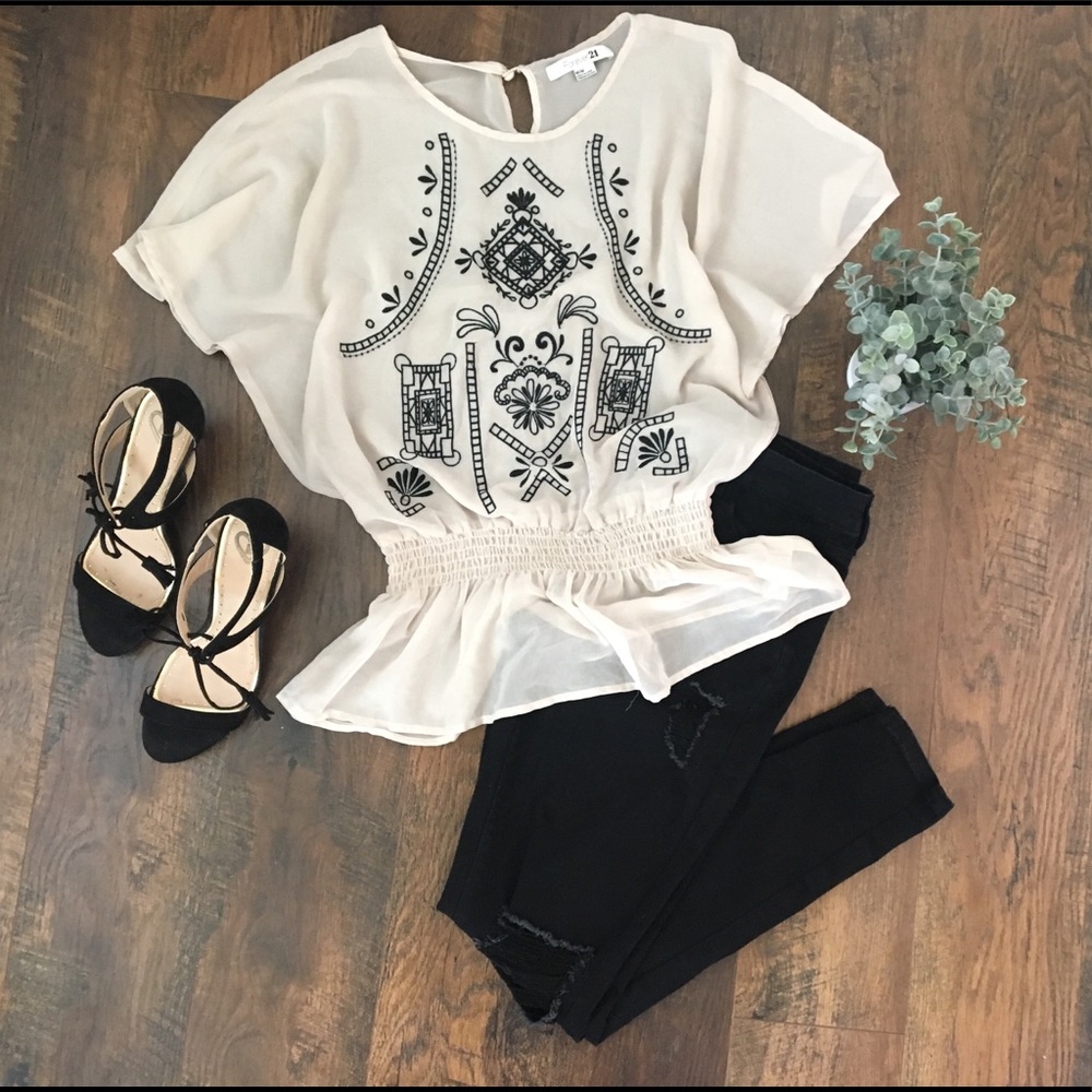 Forever 21 • Sheer Embellished Tunic